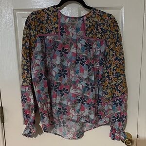 Floral Long Sleeve Blouse in Multicolor